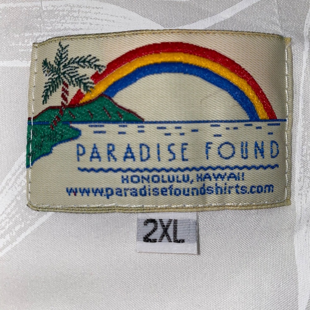Paradise Found Hawaiian Shirt Rayon Mens 2XL Floral Hibiscus Honolulu Cruise AOP - Picture 2 of 11